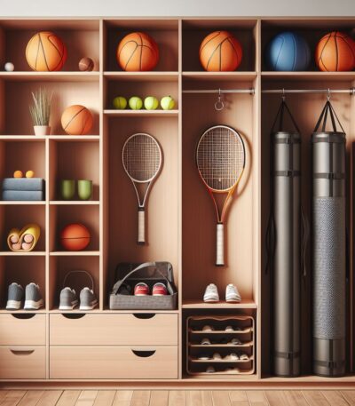 Sports Enthusiast's Cabinet