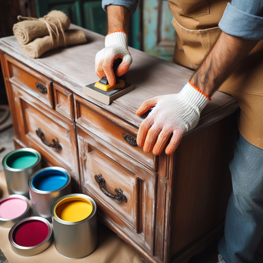 Painting or repainting furniture